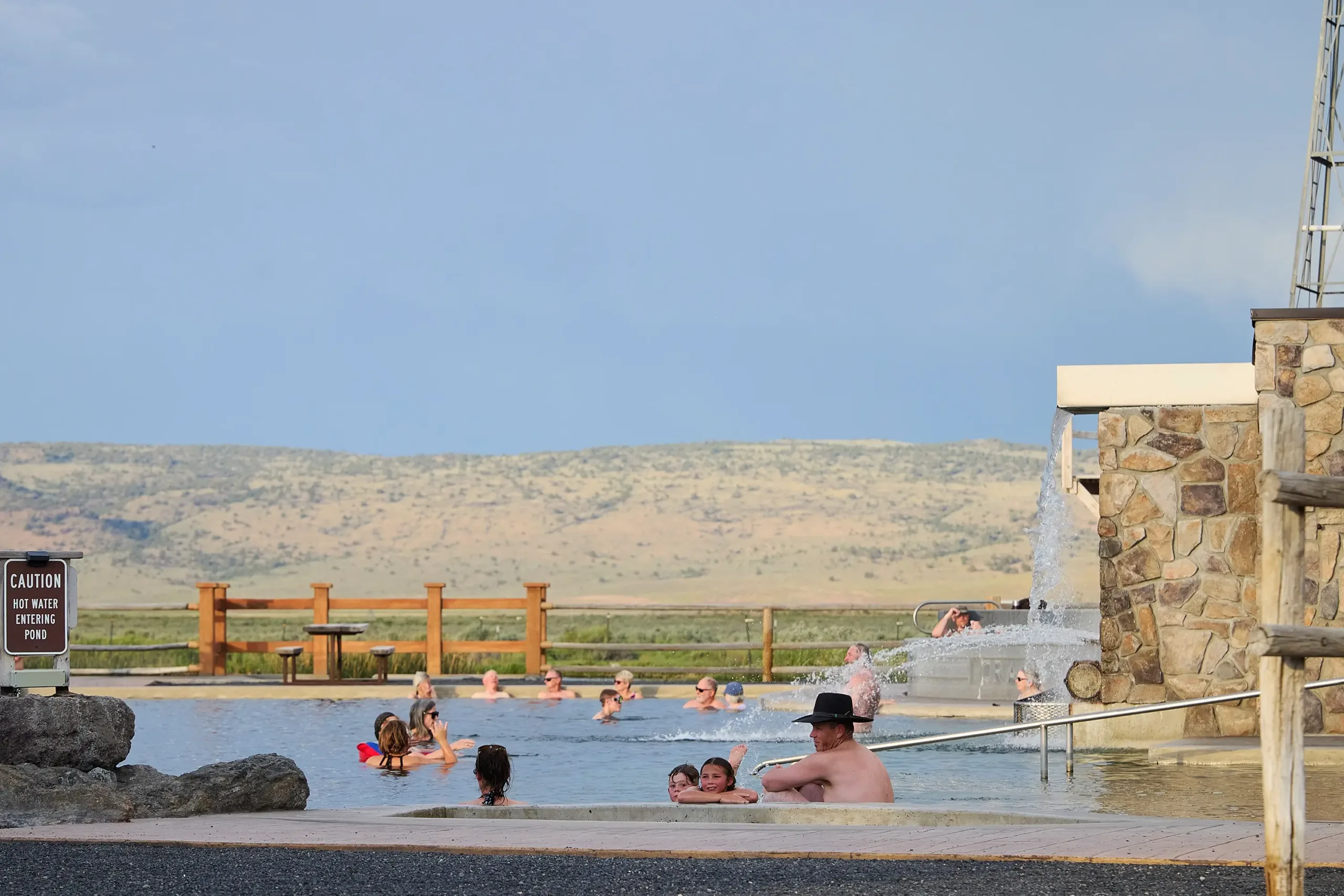 Mountain range behind Crane Host Springs in Harney County.
