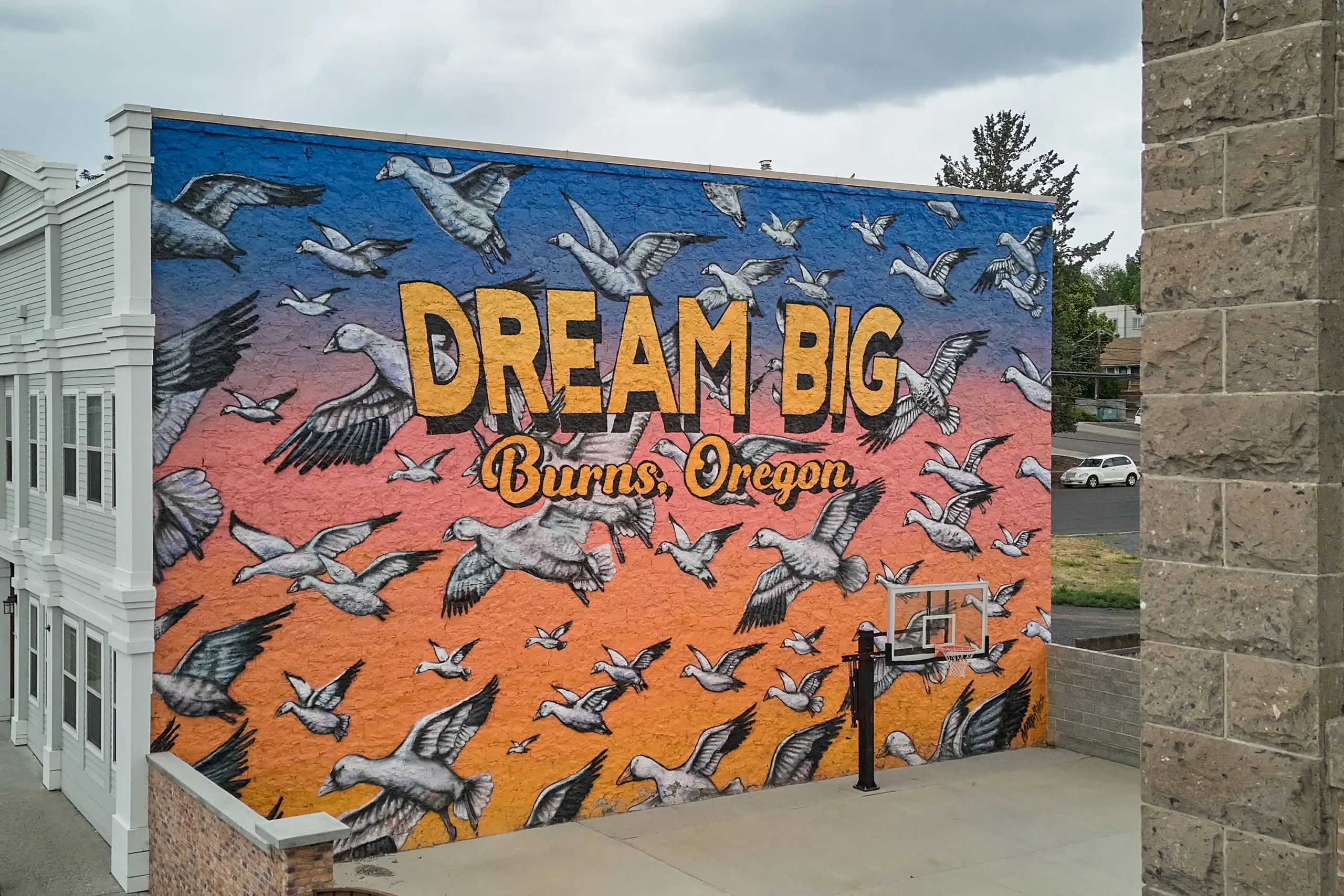 The "Dream Big" mural in Harney County